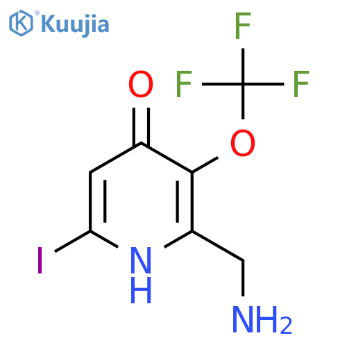 2-(Aminomethyl)-4-hydroxy-6-iodo-3-(trifluoromethoxy)pyridine structure