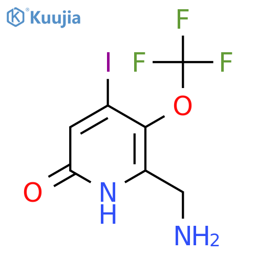 2-(Aminomethyl)-6-hydroxy-4-iodo-3-(trifluoromethoxy)pyridine structure