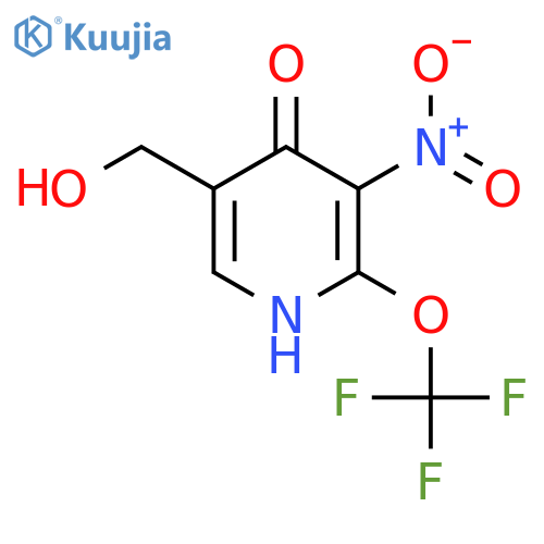 4-Hydroxy-3-nitro-2-(trifluoromethoxy)pyridine-5-methanol structure