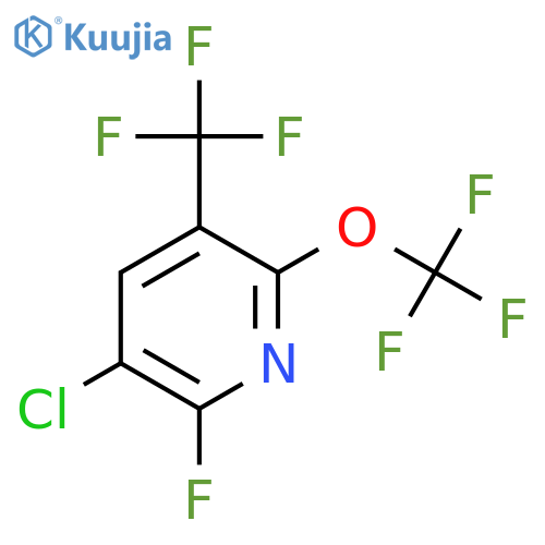 3-Chloro-2-fluoro-6-(trifluoromethoxy)-5-(trifluoromethyl)pyridine structure