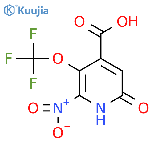 6-Hydroxy-2-nitro-3-(trifluoromethoxy)pyridine-4-carboxylic acid structure