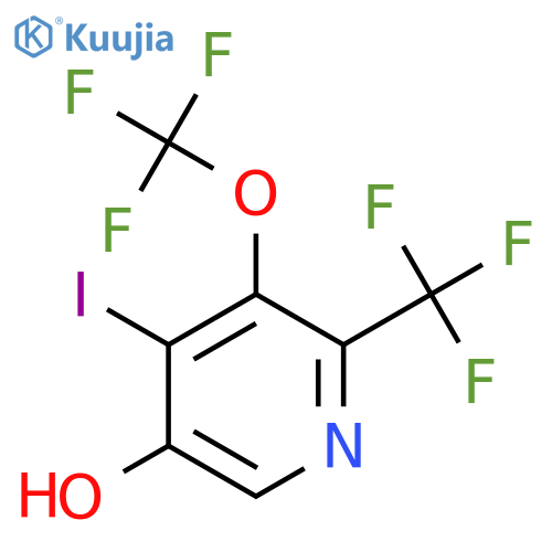 5-Hydroxy-4-iodo-3-(trifluoromethoxy)-2-(trifluoromethyl)pyridine structure