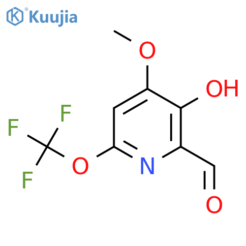 3-Hydroxy-4-methoxy-6-(trifluoromethoxy)pyridine-2-carboxaldehyde structure