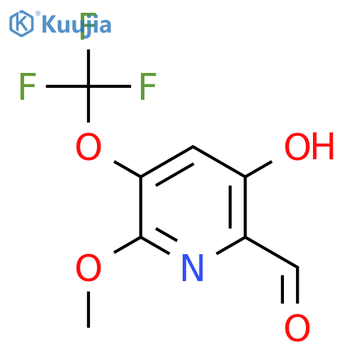 5-Hydroxy-2-methoxy-3-(trifluoromethoxy)pyridine-6-carboxaldehyde structure