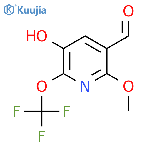3-Hydroxy-6-methoxy-2-(trifluoromethoxy)pyridine-5-carboxaldehyde structure