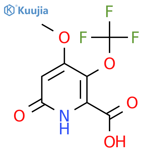 6-Hydroxy-4-methoxy-3-(trifluoromethoxy)pyridine-2-carboxylic acid structure