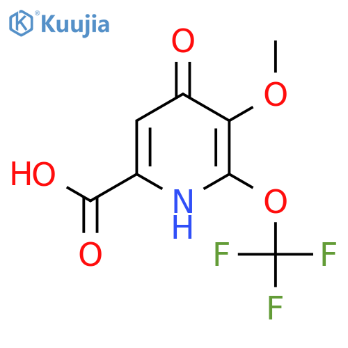 4-Hydroxy-3-methoxy-2-(trifluoromethoxy)pyridine-6-carboxylic acid structure