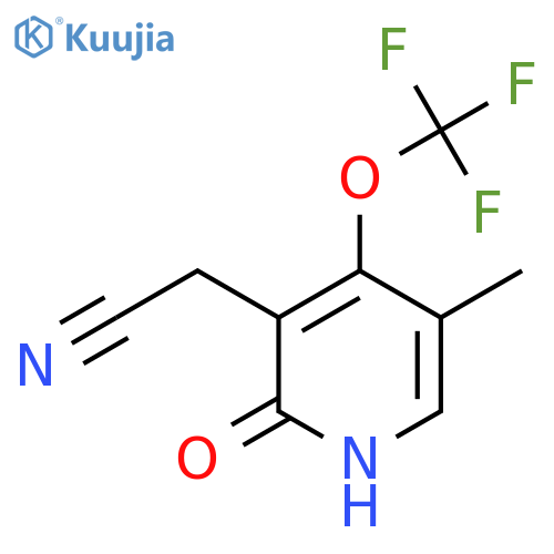 2-Hydroxy-5-methyl-4-(trifluoromethoxy)pyridine-3-acetonitrile structure