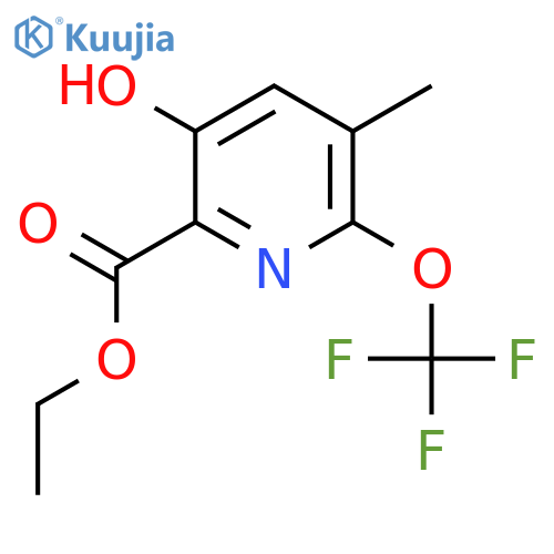 Ethyl 3-hydroxy-5-methyl-6-(trifluoromethoxy)pyridine-2-carboxylate structure