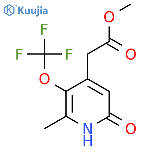 Methyl 6-hydroxy-2-methyl-3-(trifluoromethoxy)pyridine-4-acetate structure