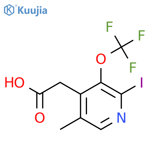 2-Iodo-5-methyl-3-(trifluoromethoxy)pyridine-4-acetic acid structure