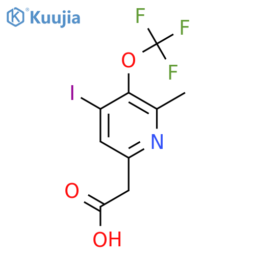 4-Iodo-2-methyl-3-(trifluoromethoxy)pyridine-6-acetic acid structure