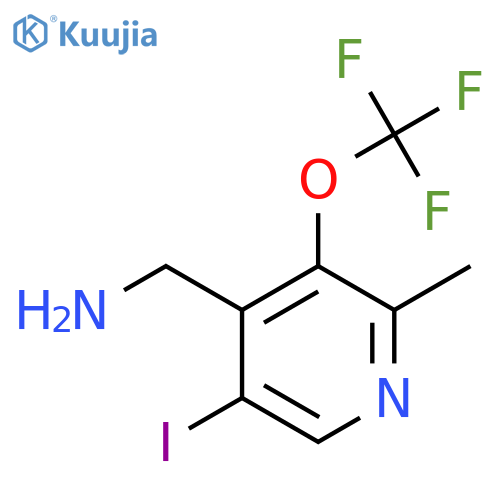4-(Aminomethyl)-5-iodo-2-methyl-3-(trifluoromethoxy)pyridine structure