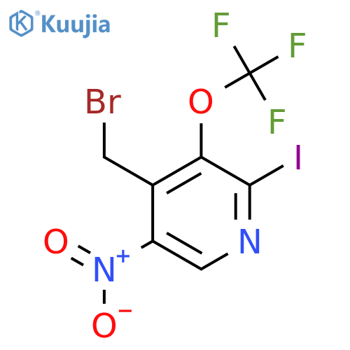 4-(Bromomethyl)-2-iodo-5-nitro-3-(trifluoromethoxy)pyridine structure