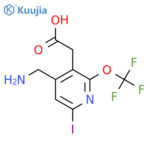 4-(Aminomethyl)-6-iodo-2-(trifluoromethoxy)pyridine-3-acetic acid structure