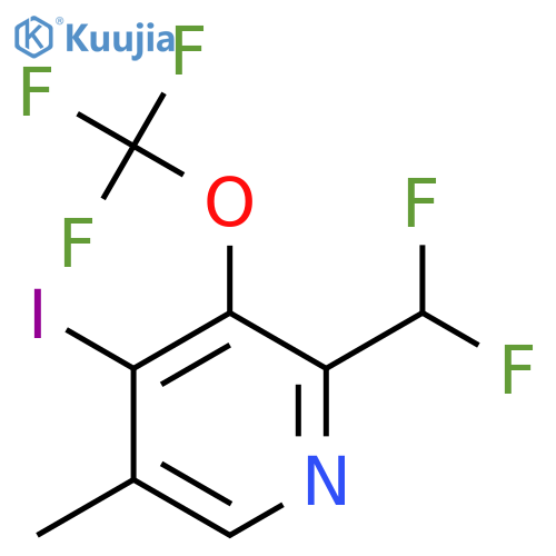 2-(Difluoromethyl)-4-iodo-5-methyl-3-(trifluoromethoxy)pyridine structure