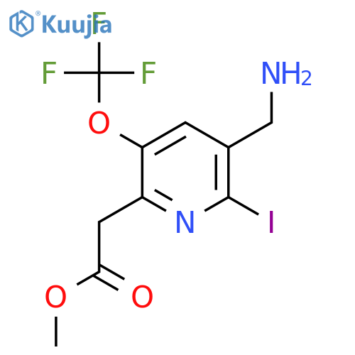 Methyl 3-(aminomethyl)-2-iodo-5-(trifluoromethoxy)pyridine-6-acetate structure