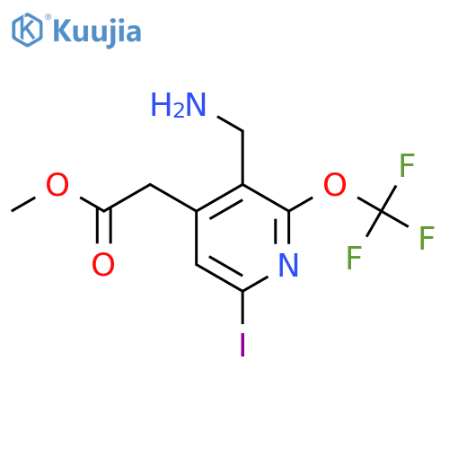 Methyl 3-(aminomethyl)-6-iodo-2-(trifluoromethoxy)pyridine-4-acetate structure