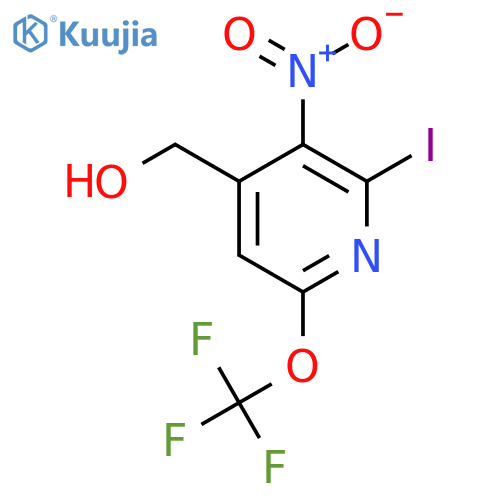 2-Iodo-3-nitro-6-(trifluoromethoxy)pyridine-4-methanol structure