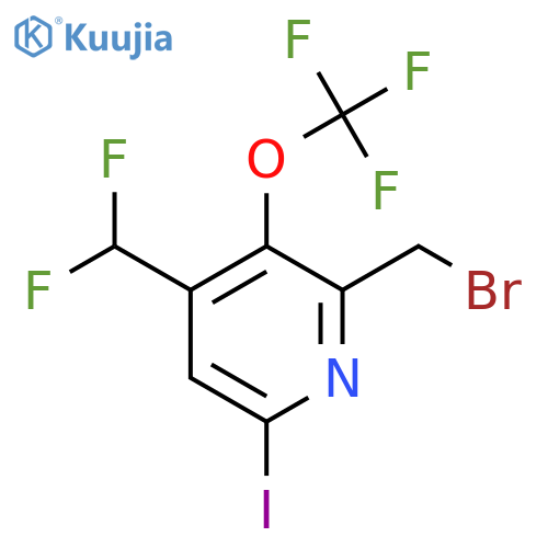 2-(Bromomethyl)-4-(difluoromethyl)-6-iodo-3-(trifluoromethoxy)pyridine structure