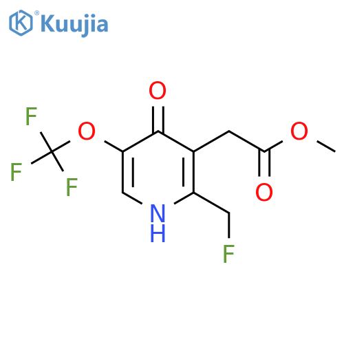 Methyl 2-(fluoromethyl)-4-hydroxy-5-(trifluoromethoxy)pyridine-3-acetate structure