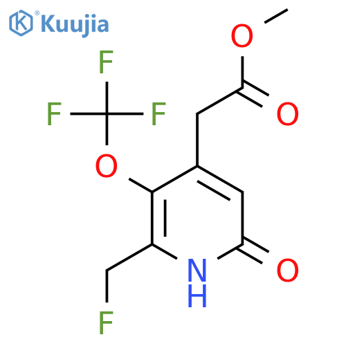Methyl 2-(fluoromethyl)-6-hydroxy-3-(trifluoromethoxy)pyridine-4-acetate structure
