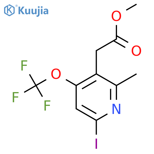 Methyl 6-iodo-2-methyl-4-(trifluoromethoxy)pyridine-3-acetate structure