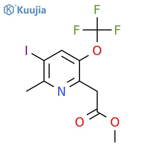 Methyl 3-iodo-2-methyl-5-(trifluoromethoxy)pyridine-6-acetate structure