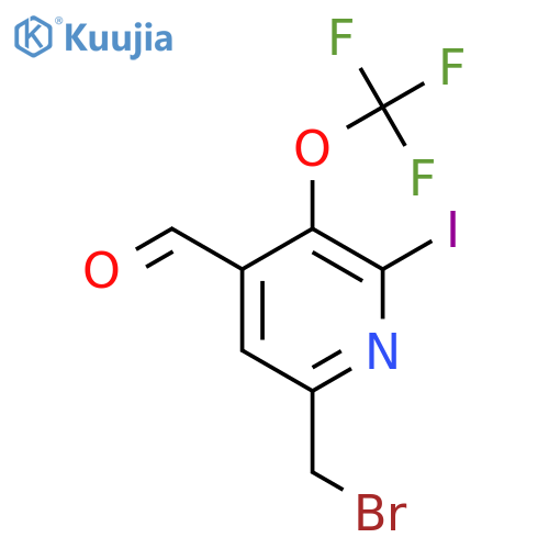 6-(Bromomethyl)-2-iodo-3-(trifluoromethoxy)pyridine-4-carboxaldehyde structure