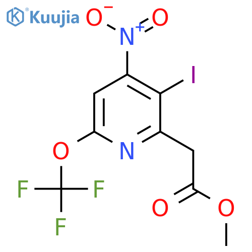 Methyl 3-iodo-4-nitro-6-(trifluoromethoxy)pyridine-2-acetate structure