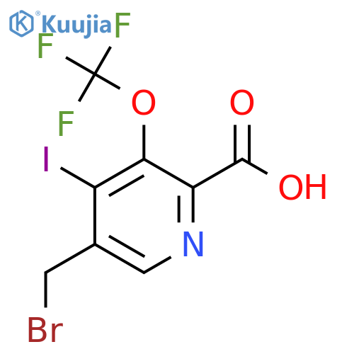 5-(Bromomethyl)-4-iodo-3-(trifluoromethoxy)pyridine-2-carboxylic acid structure