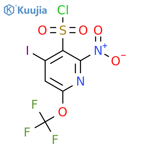 4-Iodo-2-nitro-6-(trifluoromethoxy)pyridine-3-sulfonyl chloride structure