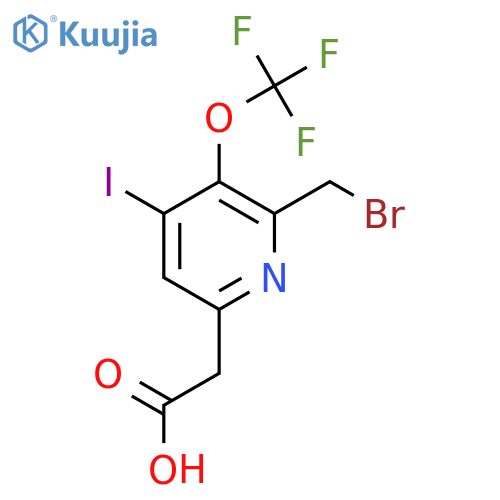 2-(Bromomethyl)-4-iodo-3-(trifluoromethoxy)pyridine-6-acetic acid structure