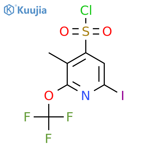 6-Iodo-3-methyl-2-(trifluoromethoxy)pyridine-4-sulfonyl chloride structure