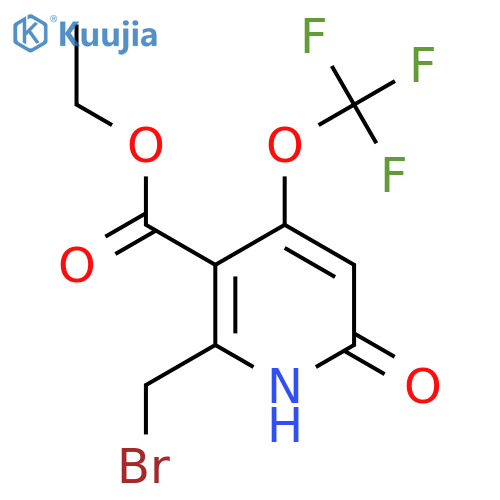 Ethyl 2-(bromomethyl)-6-hydroxy-4-(trifluoromethoxy)pyridine-3-carboxylate structure