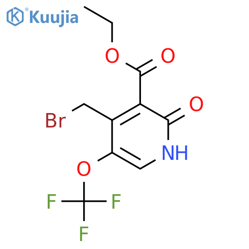 Ethyl 4-(bromomethyl)-2-hydroxy-5-(trifluoromethoxy)pyridine-3-carboxylate structure