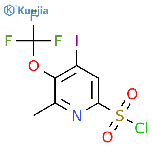 4-Iodo-2-methyl-3-(trifluoromethoxy)pyridine-6-sulfonyl chloride structure