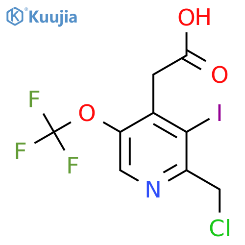 2-(Chloromethyl)-3-iodo-5-(trifluoromethoxy)pyridine-4-acetic acid structure
