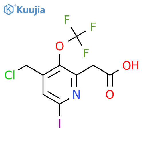 4-(Chloromethyl)-6-iodo-3-(trifluoromethoxy)pyridine-2-acetic acid structure