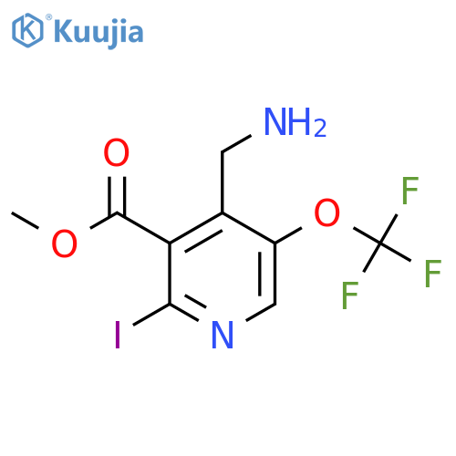 Methyl 4-(aminomethyl)-2-iodo-5-(trifluoromethoxy)pyridine-3-carboxylate structure