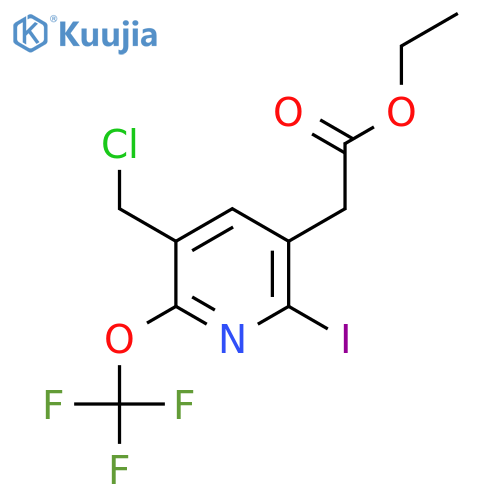 Ethyl 3-(chloromethyl)-6-iodo-2-(trifluoromethoxy)pyridine-5-acetate structure