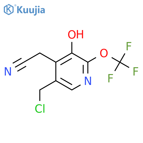5-(Chloromethyl)-3-hydroxy-2-(trifluoromethoxy)pyridine-4-acetonitrile structure