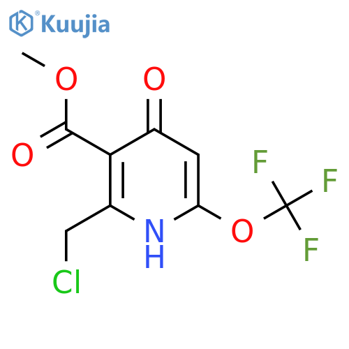 Methyl 2-(chloromethyl)-4-hydroxy-6-(trifluoromethoxy)pyridine-3-carboxylate structure