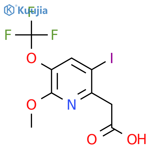 5-Iodo-2-methoxy-3-(trifluoromethoxy)pyridine-6-acetic acid structure