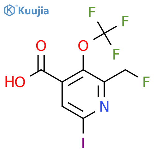 2-(Fluoromethyl)-6-iodo-3-(trifluoromethoxy)pyridine-4-carboxylic acid structure