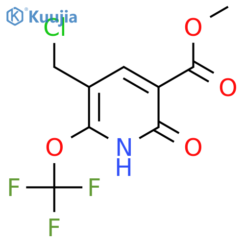 Methyl 3-(chloromethyl)-6-hydroxy-2-(trifluoromethoxy)pyridine-5-carboxylate structure