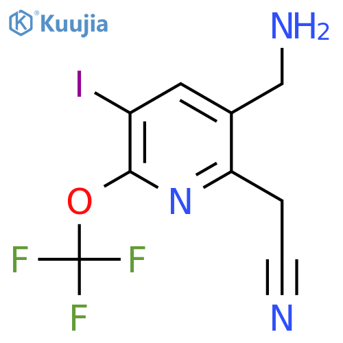 3-(Aminomethyl)-5-iodo-6-(trifluoromethoxy)pyridine-2-acetonitrile structure