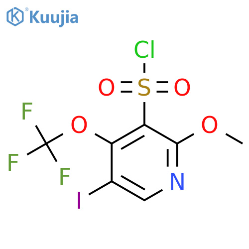 5-Iodo-2-methoxy-4-(trifluoromethoxy)pyridine-3-sulfonyl chloride structure