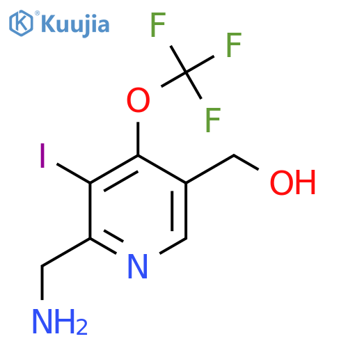 2-(Aminomethyl)-3-iodo-4-(trifluoromethoxy)pyridine-5-methanol structure