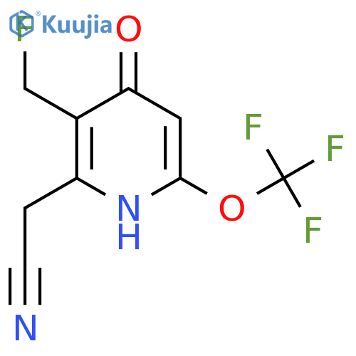 3-(Fluoromethyl)-4-hydroxy-6-(trifluoromethoxy)pyridine-2-acetonitrile structure